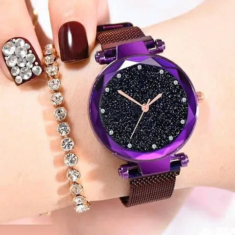 Stylish Metal Analog Watches With Bracelet Combo For Women