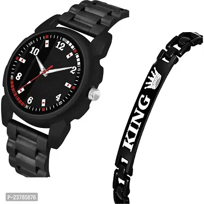 HRV Kacho Black 126 Dial With King Black Bracelet Men Pu Watch-thumb2