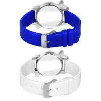 HRV Bty Cash White and Blue Pu Blet Combo Women and Girls Watch-thumb2