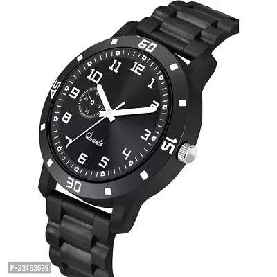 Men Stylish Black PU Analog Watch-thumb3