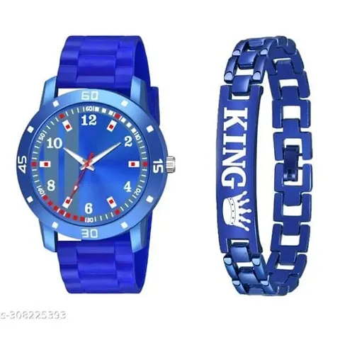 Trendy Av Pati Pu And King Bracelet Men Watch