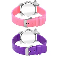 HRV Bty Cash Pink and Purple Pu Blet Combo Women and Girls Watch-thumb2