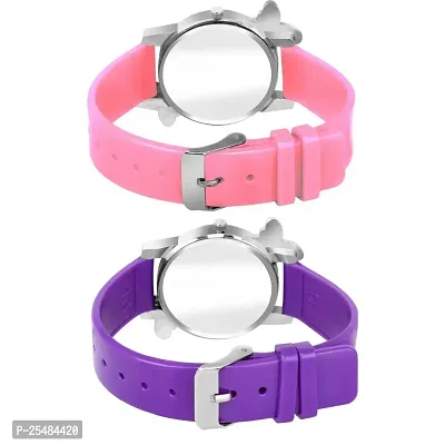 HRV Bty Cash Pink and Purple Pu Blet Combo Women and Girls Watch-thumb3