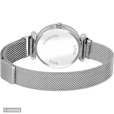 HRV Silver Megnet Analog Women and Girls Watch-thumb4