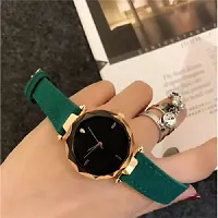 HRV LUXURY STYLISH GREEN ROUND  Women Watch-thumb3