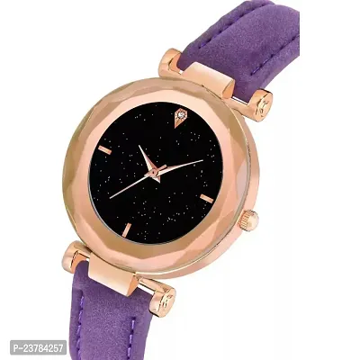 HRV  Purple DESIGNER LEATHER BELT Women WATCH-thumb3