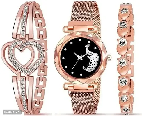 Stylish Fancy Metal Analog Watches For Women And Girls-thumb0