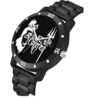 Men Stylish Black PU Analog Watch-thumb2