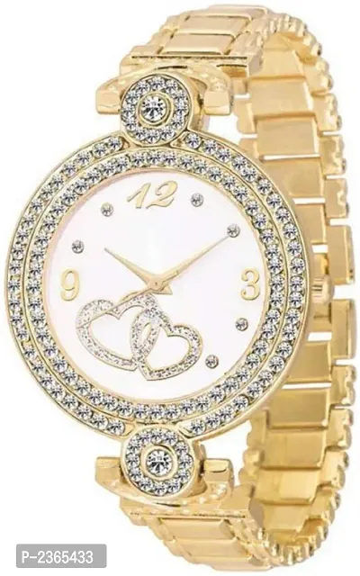 Gold Fashion Italian Design Women Analog watch for Girls and Ladies Watch - For Women