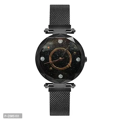 New Black Magnetic Strap Watch For Women