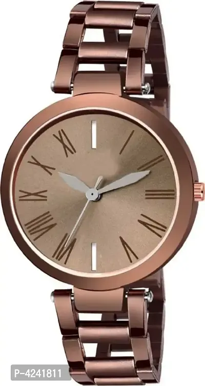 Women Collection Gift Brown Metal Fish Hands Best Analog Watch