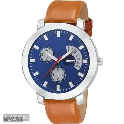 New Brown Synthetic Leather Analog Wrist Watch For Men And Women