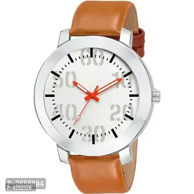 New Brown Synthetic Leather Analog Wrist Watch For Men And Women