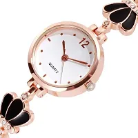 Bracelet 3 Petal Rosegold Pink New Analog Watch For Women-thumb1