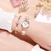 Bracelet 3 Petal Rosegold Pink New Analog Watch For Women-thumb3