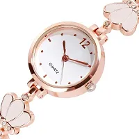 Bracelet 3 Petal Rosegold Pink New Analog Watch For Women-thumb1