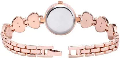 Bracelet 3 Petal Rosegold Pink New Analog Watch For Women-thumb2