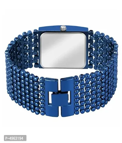 Blue Metal Square Watch for Women-thumb3
