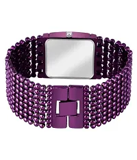 Purple Metal Square Watch for Women-thumb2