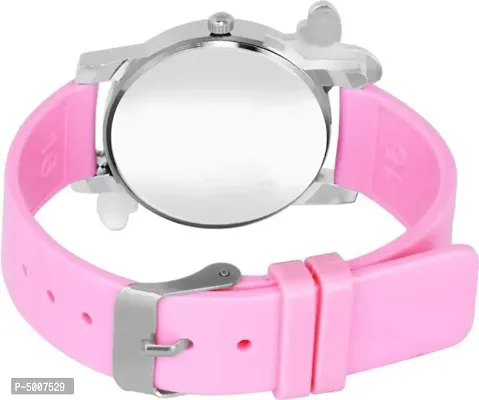 Pink Diamond Studded Attractive Butterfly Stylish Women Wnalog Watch For Girls-thumb2