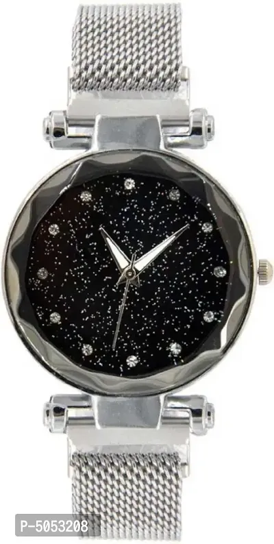 Luxury Magnet Buckle Starry Sky Quartz Analog Watch for Girls-thumb0