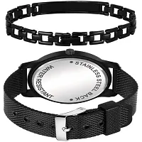 Trendy PU Men combo bracelet and Watch-thumb1