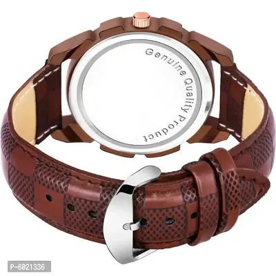 Trendy Leather Analog Watch for Men-thumb3