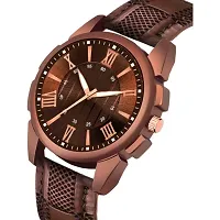Trendy Leather Analog Watch for Men-thumb1