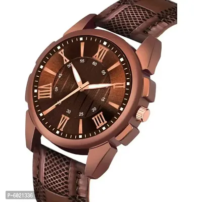 Trendy Leather Analog Watch for Men-thumb2