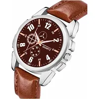 Trendy Leather Analog Watch for Men-thumb1