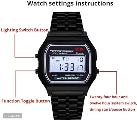 Premium Brand Digital 4 Colours Square Dial Unisex Wrist Watch for Men Women-thumb5