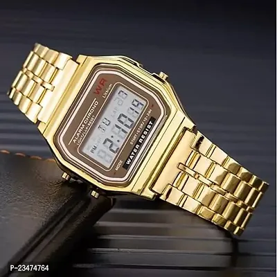 Premium Brand Vintage Series Digital Sports Square Dial LED Unisex Stainless Steel Strap Watch for Men's Watch for Women's Watch-thumb0
