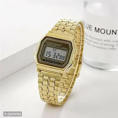 Premium Brand Vintage Series Digital Sports Square Dial LED Unisex Stainless Steel Strap Watch for Men's Watch for Women's Watch-thumb2