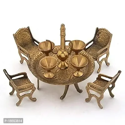 S.N. International Brass Dining Table Chair Maharaja Set