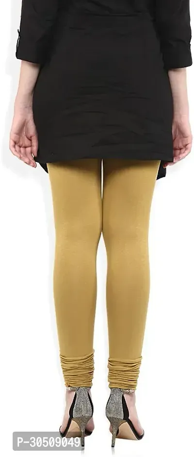 Fabulous Beige Lycra Solid Leggings For Women-thumb5