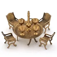 S.N. International Brass Dining Table Chair Maharaja Set-thumb1