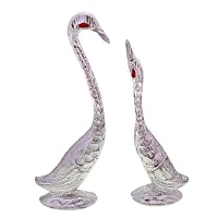 White Metal Swan Set Handicraft Decorative Item-thumb1