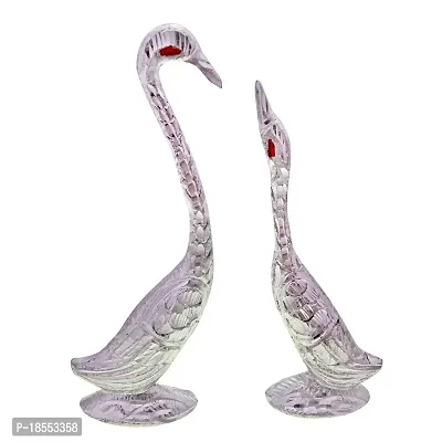 White Metal Swan Set Handicraft Decorative Item-thumb2