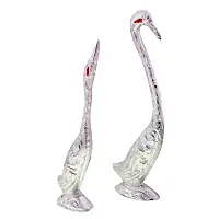 White Metal Swan Set Handicraft Decorative Item-thumb3