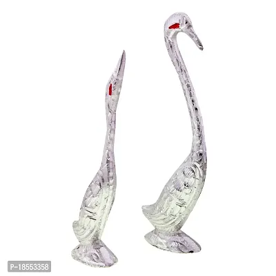 White Metal Swan Set Handicraft Decorative Item-thumb4