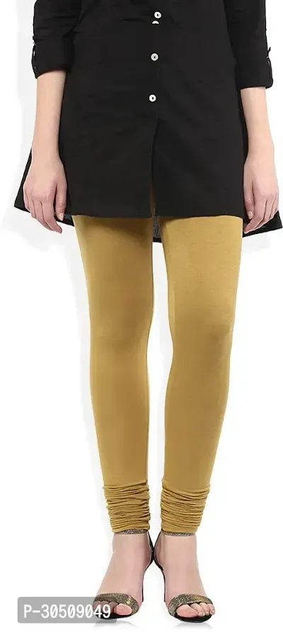 Fabulous Beige Lycra Solid Leggings For Women