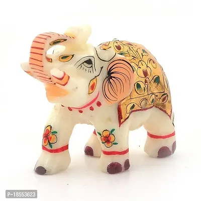 Vivan Creation Rajasthani Handmade Elephant Marble Handicraft-thumb2