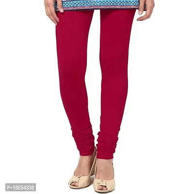 Magenta Churidaar Cotton Leggings