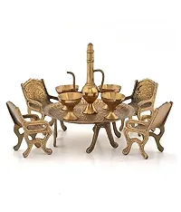 S.N. International Brass Dining Table Chair Maharaja Set-thumb2