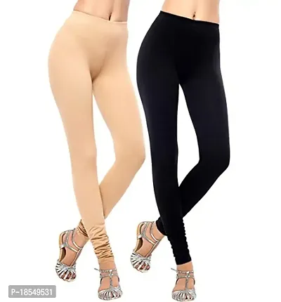 Buy PREEGO Women Beige & Dark Blue Solid jeggings Online at Best