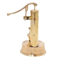 Brass Mini Hand Pump with Container Showpiece for Home Deacute;cor (Gold)-thumb2