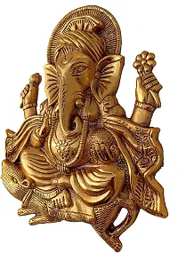 Metal Ganesh Idol Statue Wall Hanging for Home Decor Wall Decor-thumb2