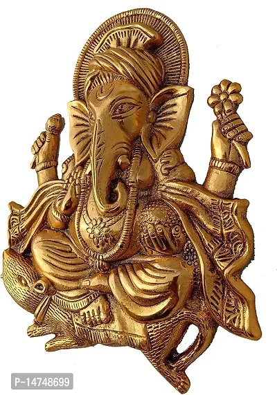 Metal Ganesh Idol Statue Wall Hanging for Home Decor Wall Decor-thumb3