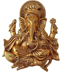 Metal Ganesh Idol Statue Wall Hanging for Home Decor Wall Decor-thumb3