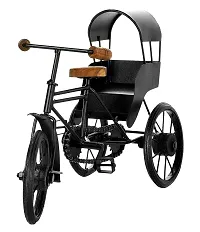 Antique Wood and Wrought Iron Mini Rickshaw-thumb1